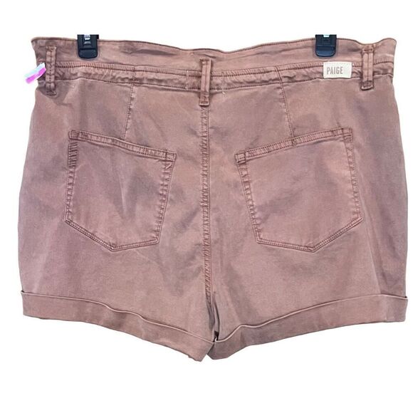 Paige Carley Pleated Short in Mocha NWT Size 34 - Picture 6 of 9